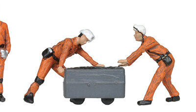 Bachmann Branchline 36-400 1960/70s Coal Miner OO Scale Figure set