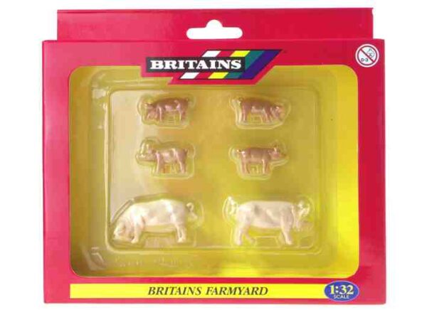 Britains 40966 White Pigs and Piglets (set/6)