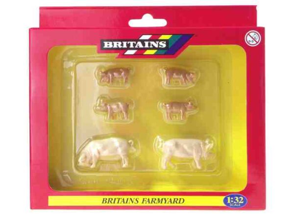 Britains 40966 White Pigs and Piglets (set/6)