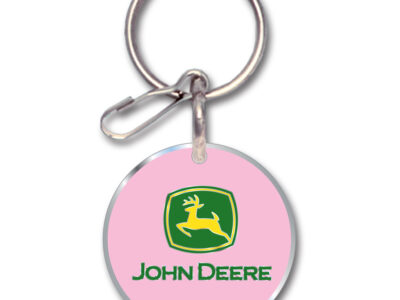 ERTL 004235R31 John Deere Logo PINK Enamel Key Ring