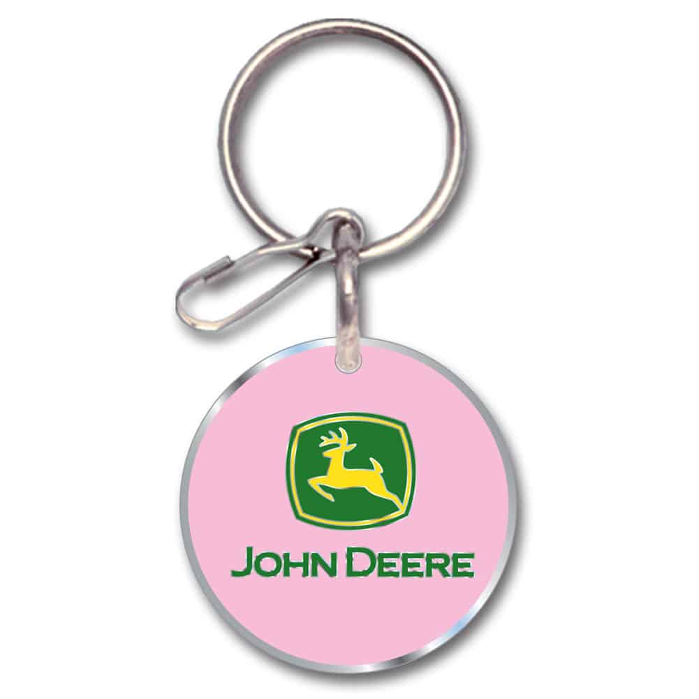 ERTL 004235R31 John Deere Logo PINK Enamel Key Ring