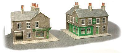 Metcalfe PN117 Corner Shop & Pub Stone N Scale Kit