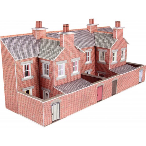 Metcalfe PN176 Low Relief Red Brick Terraced House Backs N Scale Kit