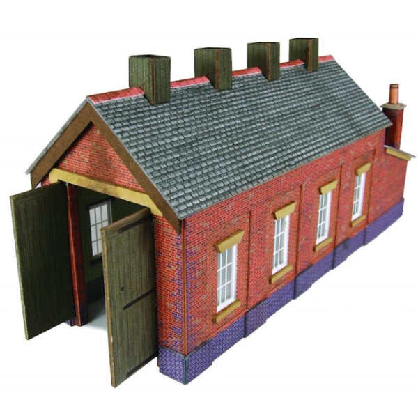 Metcalfe PN931 Red Brick Single Track Engine Shed N Scale Kit