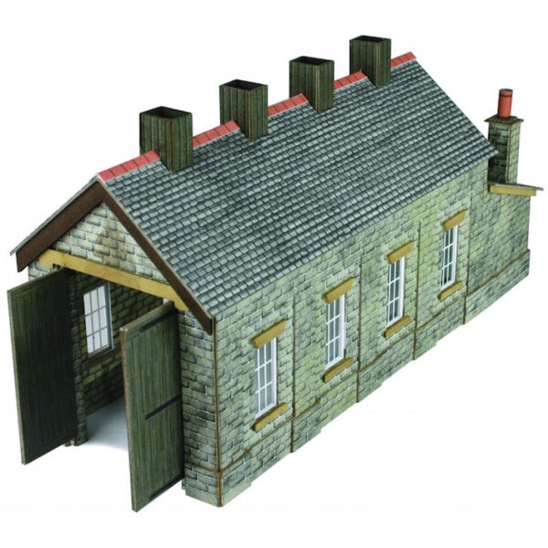 Metcalfe PN932 Stone Single Track Engine Shed N Scale Kit