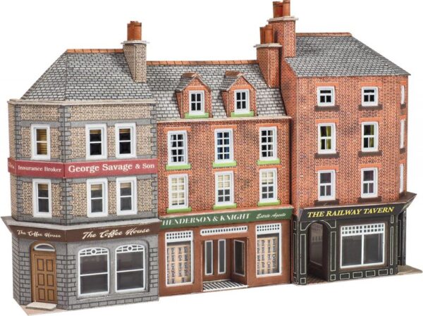 Metcalfe PN972 Pub & Shops Low Relief Kit N Scale Kit