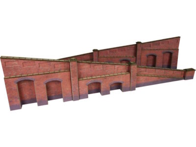Metcalfe PO248 Tapered Retaining Wall in Red Brick OO/HO Scale Kit