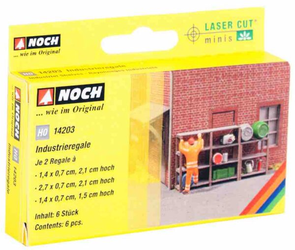 Noch 14203 Industrial Shelving - Laser-cut minis kit
