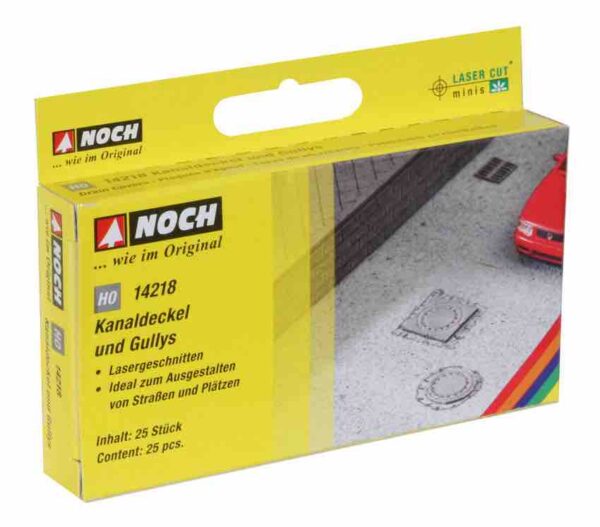 Noch 14218 Man Hole Covers & Gullies - Laser-cut minis kit