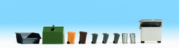 Noch 14825 Waste Container & Dustbins HO scale Figures