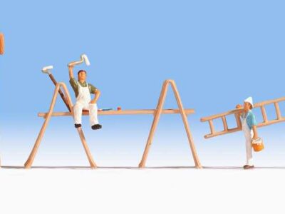 Noch 15056 Painters x4 & accessories HO scale Figures