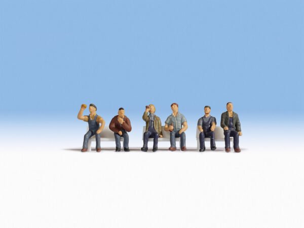 Noch 15278 Workers Sitting without Benches HO scale Figures