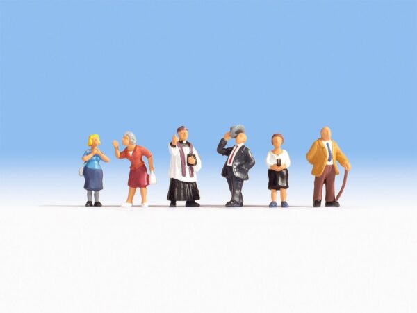 Noch 15577 Church Goers Vicar & Parishioners HO scale Figures