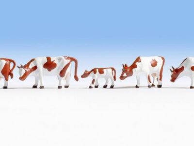 Noch 15723 Brown & White Cows HO scale Figures