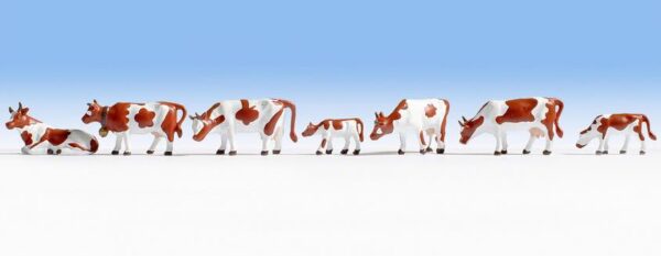 Noch 15723 Brown & White Cows HO scale Figures