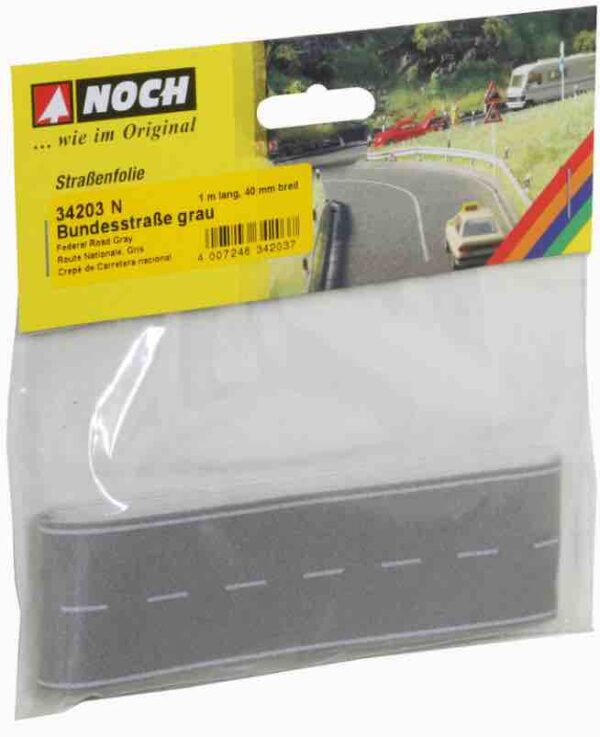 Noch 34203 Federal Road Grey N Scale 1000mm x 40mm