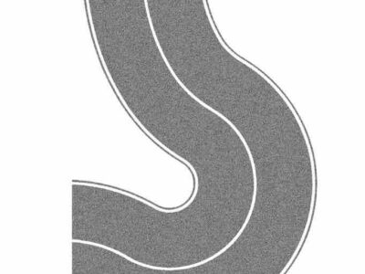 Noch 34204 Federal Road Grey Curved N Scale