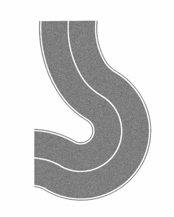 Noch 34204 Federal Road Grey Curved N Scale