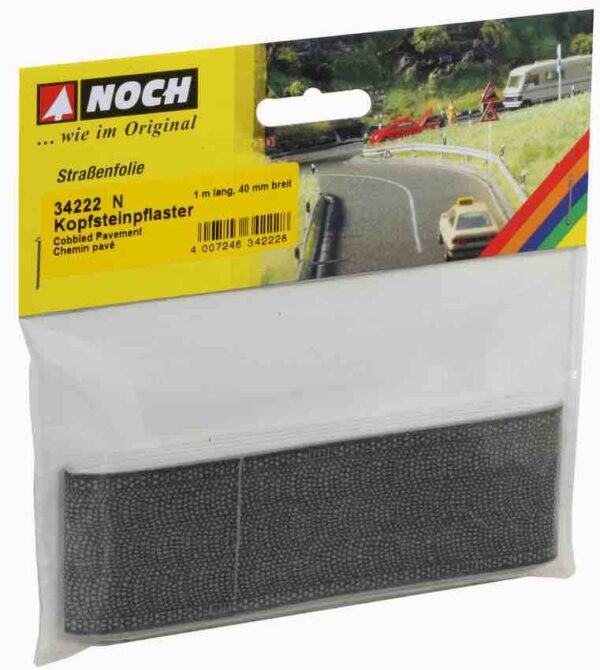 Noch 34222 Cobbled Pavement N Scale 1000mm x40mm