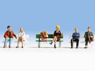 Noch 36530 Seated People x6 & 1 Bench N Gauge Figures