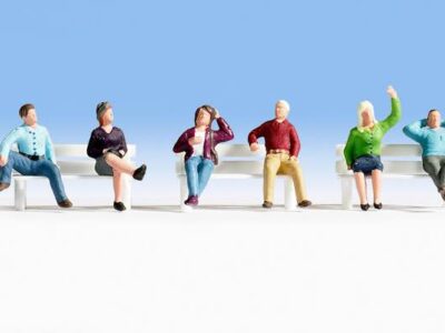 Noch 36540 Seated People x6 w/out Benches N Gauge Figures