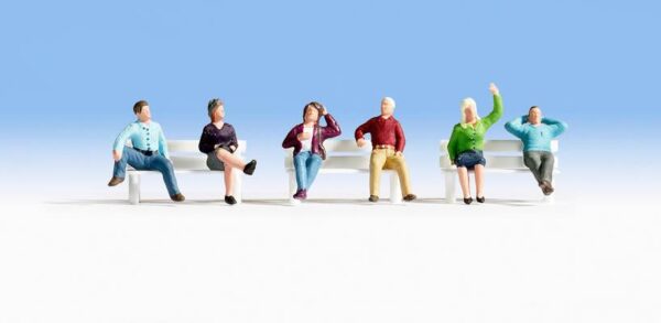 Noch 36540 Seated People x6 w/out Benches N Gauge Figures