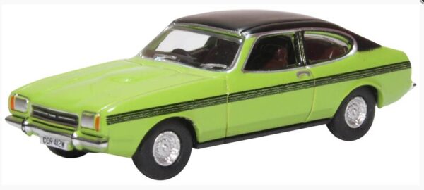 Oxford Diecast 76CPR001 Ford Capri MkII Car - Lime green (Only Fools and Horses)