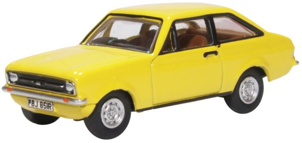 Oxford Diecast 76ESC002 Ford Escort Mk2 Car - Signal Yellow
