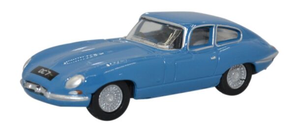 Oxford Diecast 76ETYP010 Jaguar E Type Coupe - Bluebird Blue - Donald Campbell