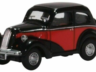 Oxford Diecast 76FP006 Ford Popular 103E Car - Red Black