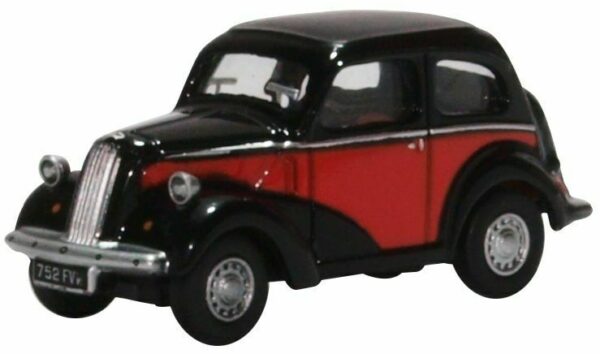 Oxford Diecast 76FP006 Ford Popular 103E Car - Red Black