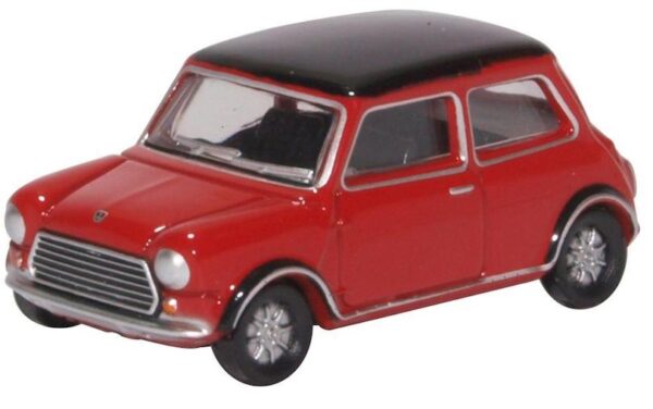 Oxford Diecast 76MCS003 Mini Cooper Mkll Car - Tartan Red / Black
