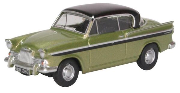 Oxford Diecast 76SR007 Sunbeam Rapier MKlll Car - Metallic Light Green / Embassy Black