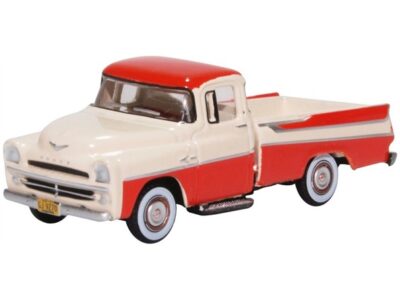 Oxford Diecast 87DP57001 Dodge D100 Sweptside Pick Up 1957 Tropical Coral/Glacie