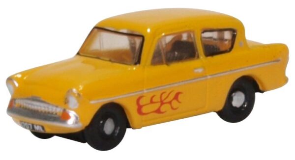 Oxford Diecast N105008 Ford Anglia - Yellow (VYV) N Scale