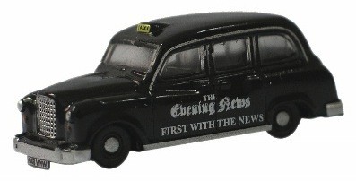 Oxford Diecast NFX4002 FX4 Taxi - Evening News Taxi