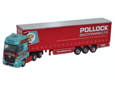 Oxford Diecast NMB002 Mercedes Actros Curtainside - Pollock N Scale