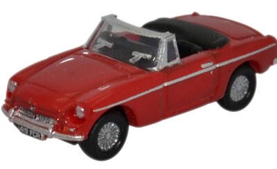 Oxford Diecast NMGB001 MGB Roadster - Tartan Red N Scale