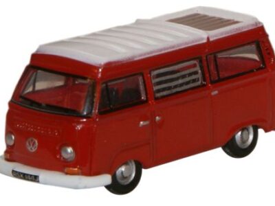 Oxford Diecast NVW004 VW T2 Camper - Senegal Red/White N Scale