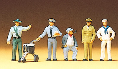 Preiser 10014 5 People with Different Occupations HO Gauge Figures
