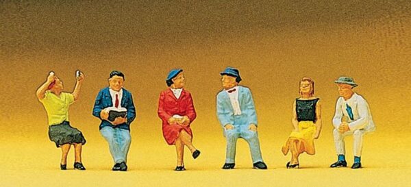 Preiser 10021 Seated People Figure Set HO Gauge Figures
