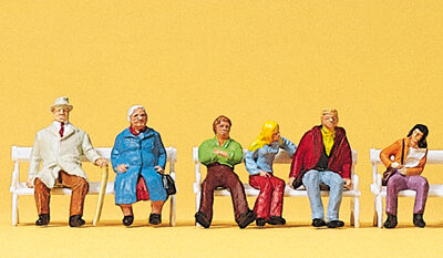 Preiser 10027 Couples on Benches HO Gauge Figures