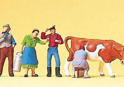 Preiser 10044 On the Farm Figure Set HO Gauge Figures