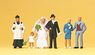 Preiser 10058 Catholic Wedding Group HO Gauge Figures