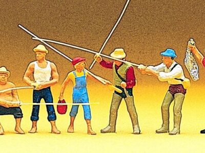 Preiser 10077 Fisherman Figure Set HO Gauge Figures