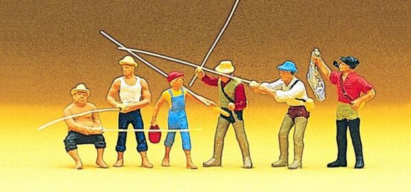 Preiser 10077 Fisherman Figure Set HO Gauge Figures