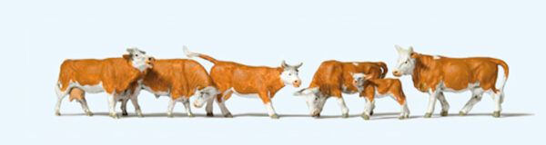 Preiser 10146 Brown Cows HO Gauge Figures