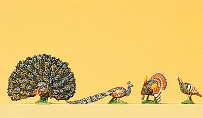 Preiser 10166 Peacocks & Turkey HO Gauge Figures
