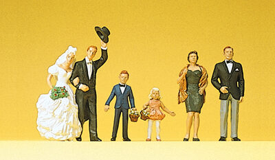 Preiser 10339 Bride, Groom & Guests HO Gauge Figures