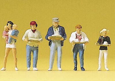 Preiser 10367 Self Service Customers HO Gauge Figures